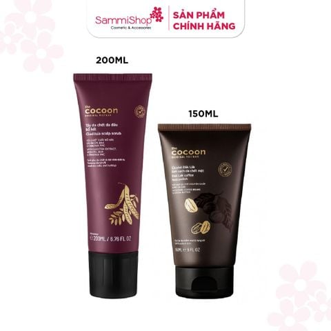 01.02 - 22.02 COMBO 1 Cocoon Tẩy da chết da đầu Bồ Kết Gleditsia Scalp Scrub 200ml + 1 Tẩy da chết làm sạch da chết mặt Cocoon cà phê Đăk Lăk 150ml --- KHÔNG ÁP DỤNG MÃ GIẢM GIÁ