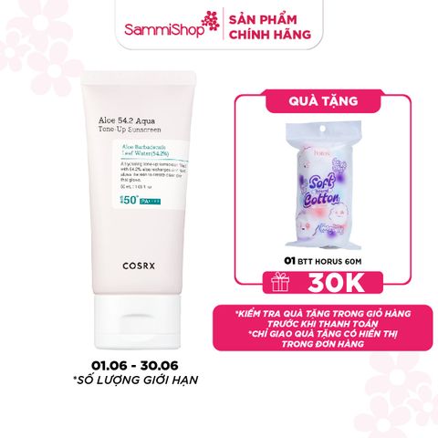 COSRX Kem chống nắng Aloe 54.2 Aqua Tone-Up Sunscreen SPF50+ PA++++ 50ml