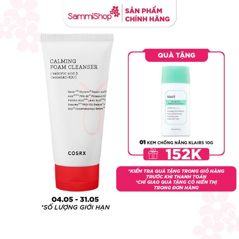 COSRX Sữa rửa mặt AC Collection Calming Foam Cleanser 2.0 150mL