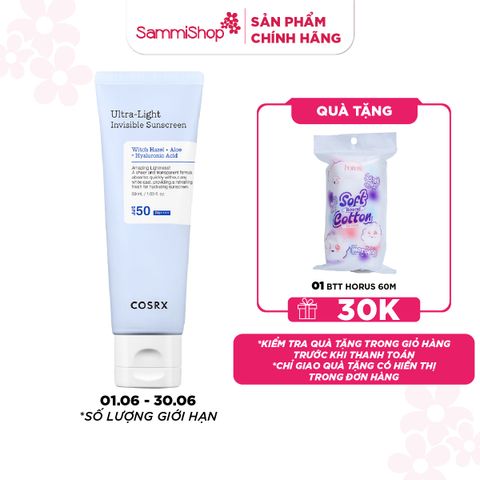 COSRX Kem chống nắng ULTRA-LIGHT INVISIBLE SUNSCREEN 50ml