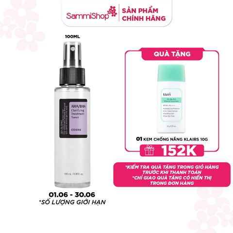 COSRX Nước hoa hồng AHA/BHA Clarifying Treatment Toner 150ml ver 2