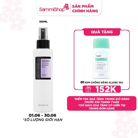COSRX Nước hoa hồng AHA/BHA Clarifying Treatment Toner 100ml