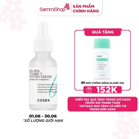 COSRX Tinh chất Refresh AHA BHA Vitamin C Booster Serum 30ml