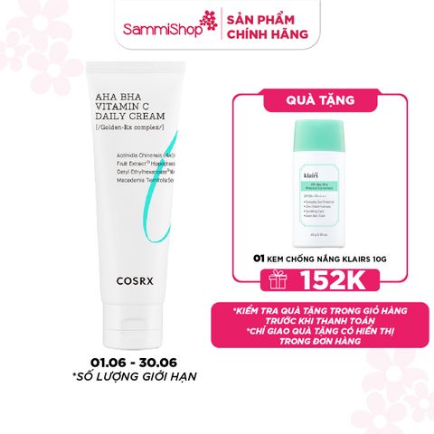 COSRX Kem dưỡng Refresh AHA BHA Vitamin C Daily Cream 50ml