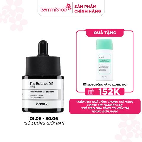 COSRX Dầu dưỡng The Retinol 0.5 Oil 20mL