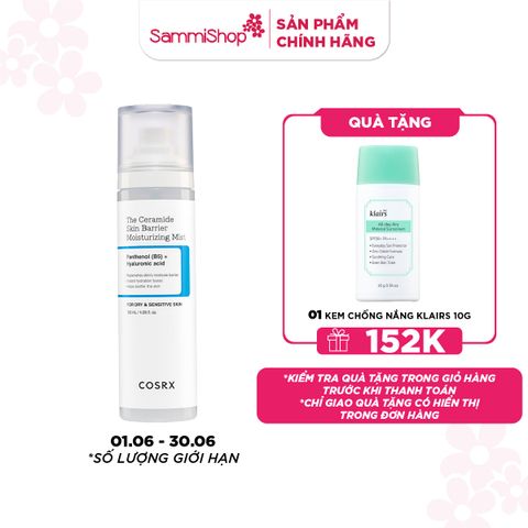 COSRX Xịt dưỡng ẩm The Ceramide Skin Barrier Moisturizing Mist 120ml