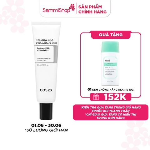 COSRX Tẩy da chết The AHA BHA PHA LHA 35 Peel 30ml