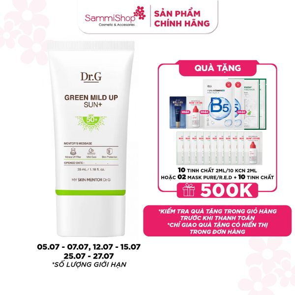 Dr.G Kem chống nắng Green Mild Up Sun+ 50ml