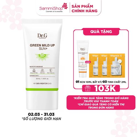 Dr.G Kem chống nắng Green Mild Up Sun+ 50ml