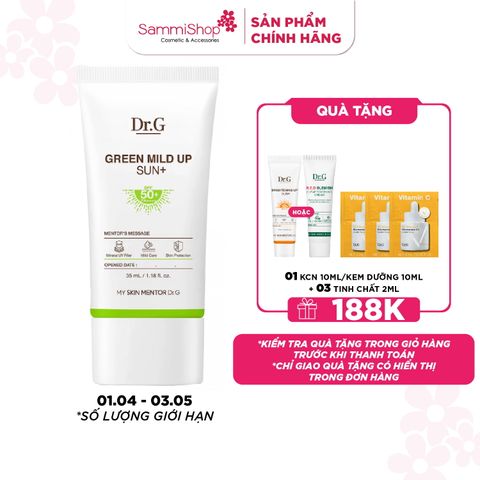 Dr.G Kem chống nắng Green Mild Up Sun+ 50ml