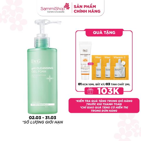 Dr.G Sữa rửa mặt PH Cleansing Gel Foam 200ml