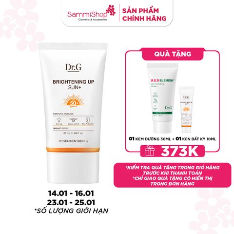 APP + WEB SPIKE DAY 14.01 - 16.01 Dr.G Kem chống nắng Brightening Up Sun+ SPF50+ PA+++ 50ml
