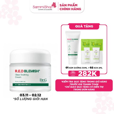 APP-WEB 03.11 - 02.12 Dr.G Kem dưỡng R.E.D Blemish Clear Soothing Cream 70ml (new)