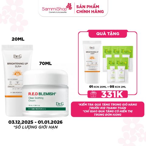 APP + WEB 3.12 - 1.1 Dr.G Bộ chăm sóc da R.E.D BLEMISH Clear Soothing Cream Bonus Set