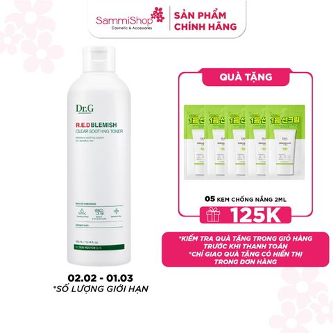 Dr.G Nước hoa hồng R.E.D Blemish Clear Soothing Toner 300ml