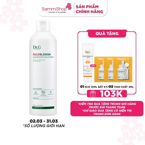 Dr.G Nước hoa hồng R.E.D Blemish Clear Soothing Toner 300ml