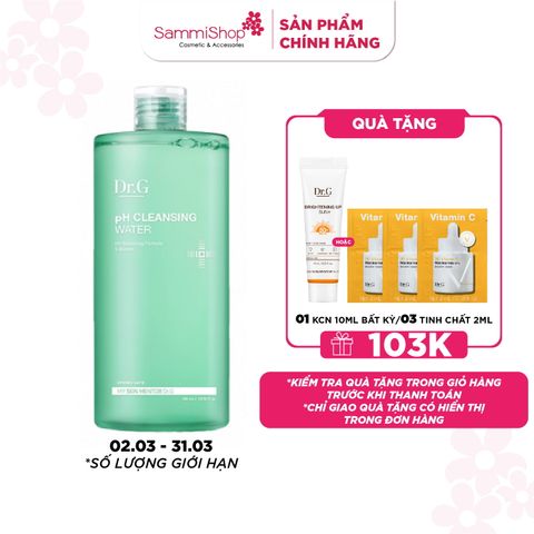 Dr.G Nước tẩy trang PH Cleansing Water 490ml