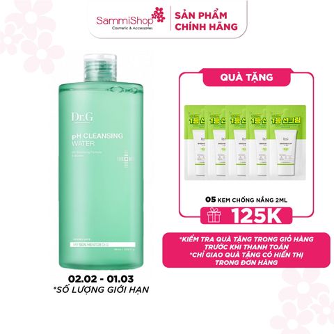 Dr.G Nước tẩy trang PH Cleansing Water 490ml
