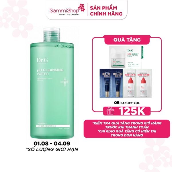 Dr.G Nước tẩy trang PH Cleansing Water 490ml