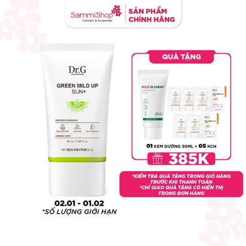 APP+WEB 02.01 - 01.02 Dr.G Kem chống nắng Green Mild Up Sun+ 50ml