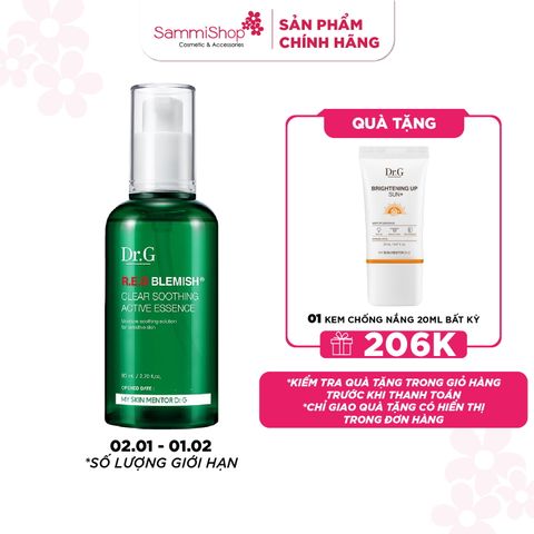 Dr.G Tinh chất R.E.D Blemish Clear Soothing Active Essence 80ml