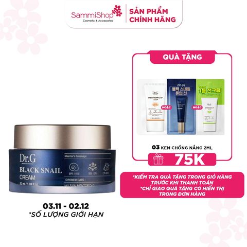 Dr.G Kem dưỡng Black Snail Cream 50ml