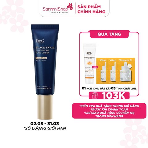 Dr.G Kem chống nắng Black Snail Glutathione Tone Up Sun 50ml