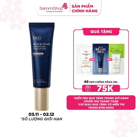Dr.G Kem chống nắng Black Snail Glutathione Tone Up Sun 50ml