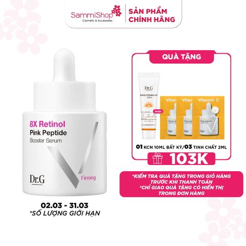 Dr.G Tinh chất 8X Retinol Pink Peptide Booster Serum 30ml