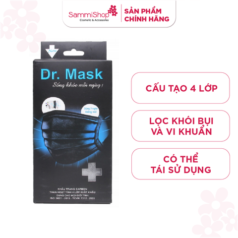 01.03 - 31.03 Dr.Mask Hộp khẩu trang Carbon Than hoạt tính 4 lớp xuất khẩu 30 chiếc