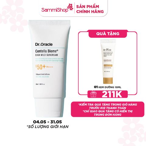 Dr.Oracle Kem chống nắng Centella Biome Cica Mild Suncream 50ml