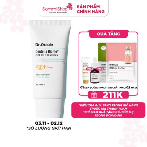 Dr.Oracle Kem chống nắng Centella Biome Cica Mild Suncream 50ml