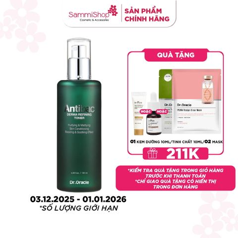 Dr.Oracle Nước hoa hồng Antibac Derma Refining Toner 130ml
