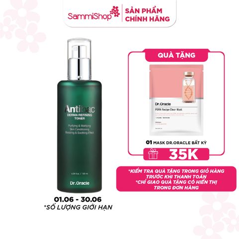 Dr.Oracle Nước hoa hồng Antibac Derma Refining Toner 130ml
