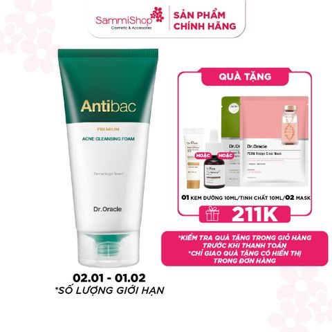 Dr.Oracle Sữa rửa mặt Antibac Premium Acne Cleansing Foam 180ml