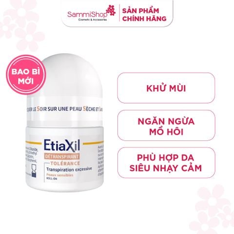 Etiaxil Lăn khử mùi da siêu nhạy cảm Detranspirant Tolerance Peaux Sensibles Roll-on (Nâu) 15ml