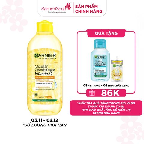 APP-WEB 03.11 - 02.12  Garnier Nước tẩy trang Micellar Cleansing Water Vitamin C 400ml
