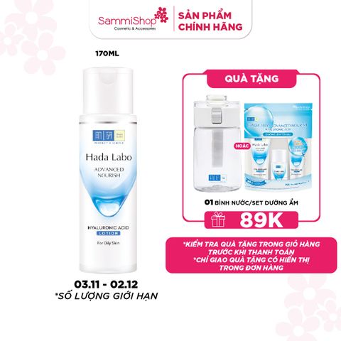 APP-WEB 03.11 - 02.12 Hadalabo Dung dịch dưỡng ẩm Advanced Nourish Hyaluronic  Acid Lotion For Oil Skin 170ml