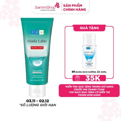 APP-WEB 03.11 - 02.12 Hadalabo Sữa rửa mặt Acne Care Calming Cleanser 80g