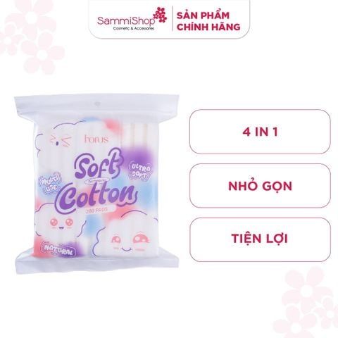 APP-WEB 03.11 - 02.12 Horus Bông Tẩy Trang Cao Cấp Rectangular Soft Cotton Pad 200 Pads