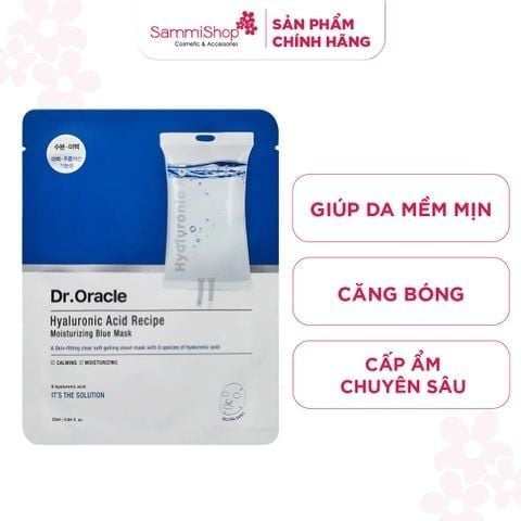 [date 7/27] Dr.Oracle Mặt nạ Hyaluronic Acid Recipe Moisturizing Blue Mask 25ml