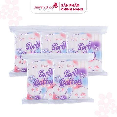 APP-WEB 03.11 - 02.12 COMBO 5 Horus Bông Tẩy Trang Cao Cấp Rectangular Soft Cotton Pad 200 Pads