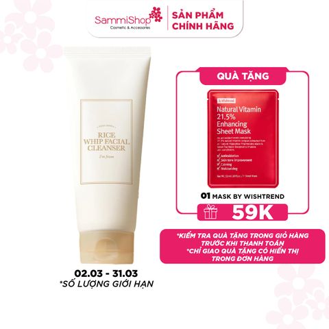 I'm From Sữa rửa mặt Rice Whip Facial Cleanser 150ml