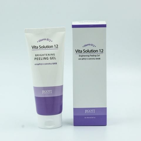 Jigott Gel tẩy tế bào chết Vita Solution 12 Brightening Peeling Gel 180ml