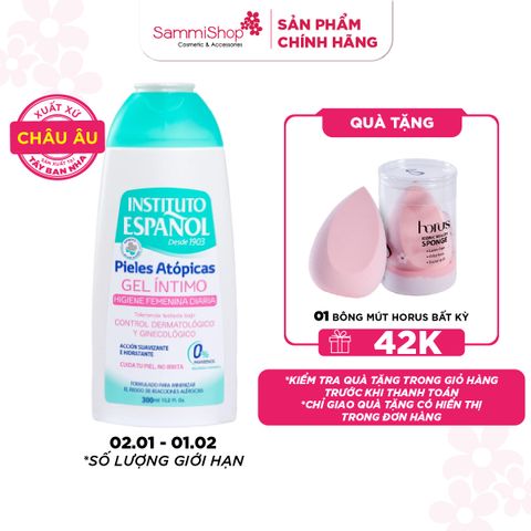 Instituto Español Dung dịch vệ sinh Pieles Atópicas Gel Íntimo 300ml
