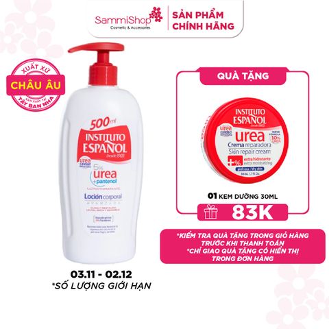 Instituto Español Sữa dưỡng 5% Urea + Pantenol Loción Corporal 500ml