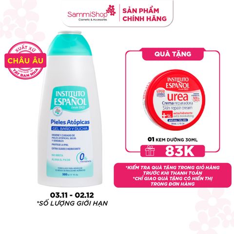 Instituto Español Gel tắm Pieles Atópicas Gel Baño Y Ducha 500ml