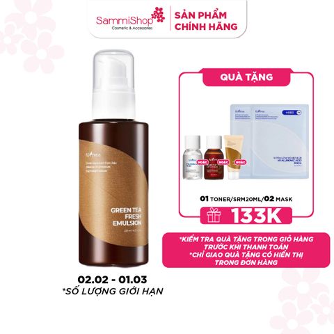 Isntree Sữa Dưỡng Green Tea Fresh Emulsion 120ml