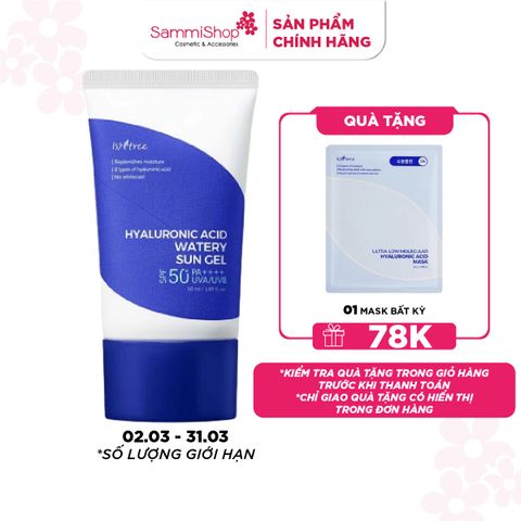 Isntree Gel Chống Nắng Hyaluronic Acid Watery Sun Gel 50ml