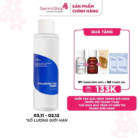Isntree Nước Hoa Hồng Hyaluronic Acid Toner 200ml